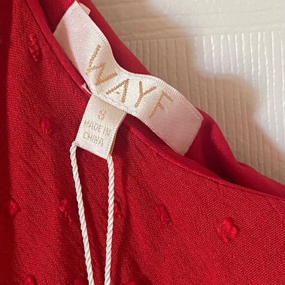 WAYF Red Ruffle Dress - Picture 12 of 14